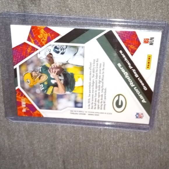 Aaron Rodgers will to win sp stained orange - Picture 2 of 2